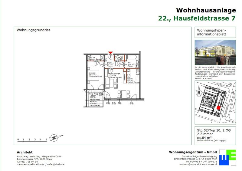 Ger�umige 2-Zimmer-Wohnung im 2.OG /  / 1220&nbsp;Wien / Bild 1