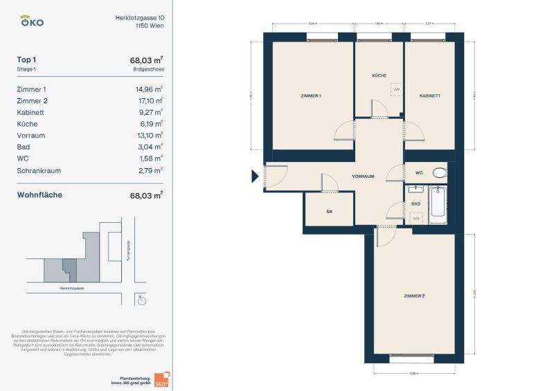Ger�umige 3-Zimmer-Wohnung im EG /  / 1150&nbsp;Wien / Bild 1