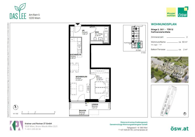 freifinanzierte Neubauwohnung im Grünen / / 1220 Wien / Bild 7