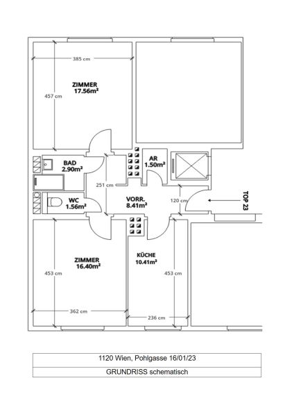 Hochwertig sanierte 2-Zimmer-Wohnung nahe Meidlinger Hauptstraße / / 1120 Wien / Bild 1