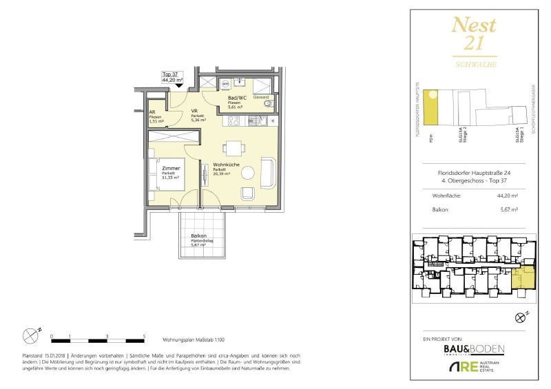 Ihr neues Zuhause: 2-Zimmer-Wohnung mit Loggia und Balkon in bester Lage /  / 1210&nbsp;Wien / Bild 1