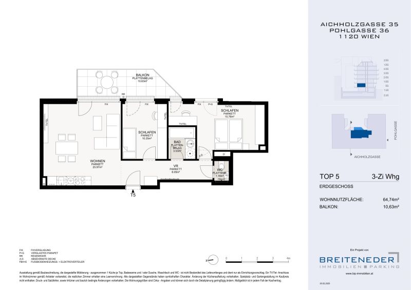 Lebensqualität trifft Stadtlage ? wohnen in der Aichholzgasse - 3-Zimmer-Wohnung mit Balkon / / 1120 Wien / Bild 7