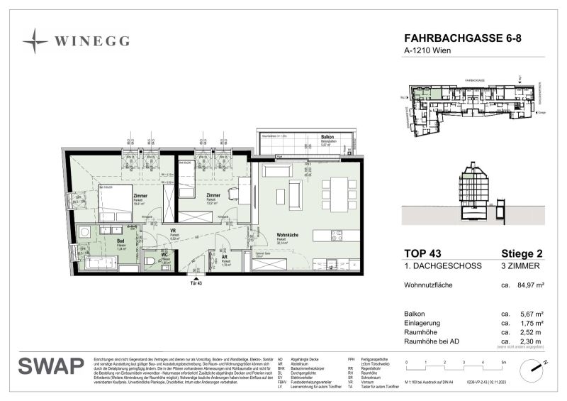 Moderne 3-Zimmer-Wohnung im 5. OG | Balkon | perfekte Lage PROVISIONSFREI /  / 1210 Wien / Bild 8