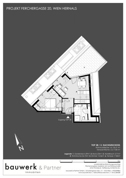 Einzelstck zur Vorsorge: Provisionsfreie 2-Zimmer-Wohnung mit Dachgarten und Terrasse! /  / 1170 Wien / Bild 1