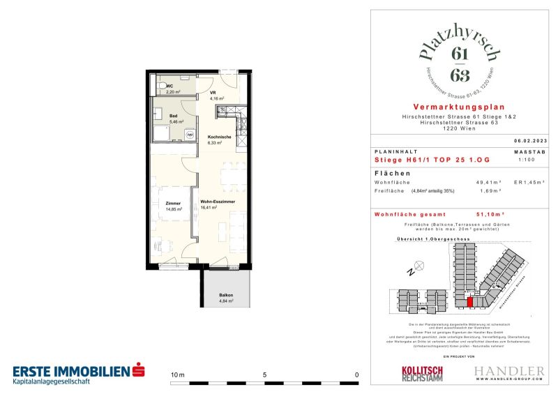 PROVISIONSFREI: Schicke 2-Zimmer-Wohnung! Perfekt genutzte Wohnfläche! / / 1220 Wien / Bild 1