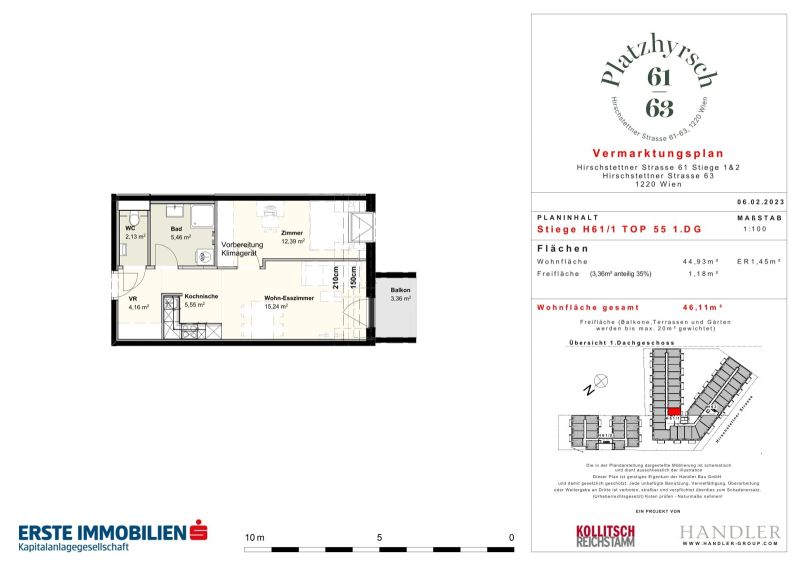 Provisionsfreier Traumfund: 2-Zimmer-Wohnung mit Balkon in Ruhelage /  / 1220&nbsp;Wien / Bild 1