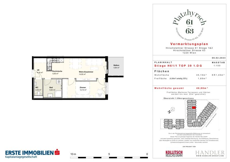 Platzhyrsch - Gemtliche 2-Zimmer-Wohnung mit Balkon zum Wohlfhlen /  / 1220 Wien / Bild 5