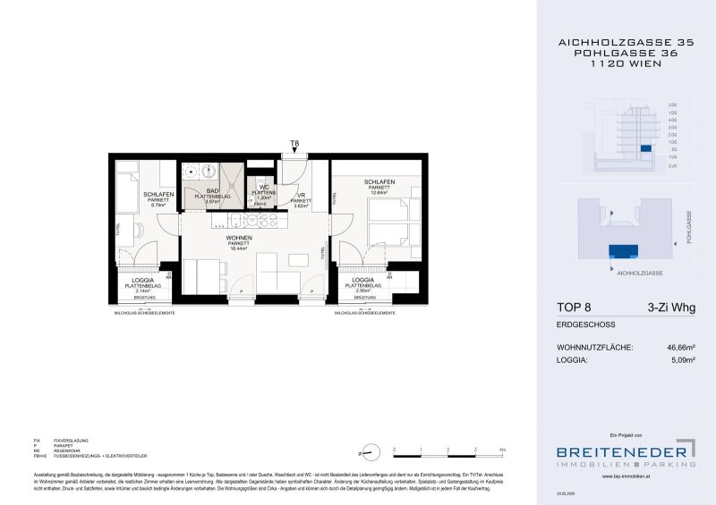 AICHHOLZGASSE - 3-Zimmer-Wohnung mit 2 Loggien -Komfortables Wohnen mit durchdachtem Raumkonzept /  / 1120&nbsp;Wien / Bild 7