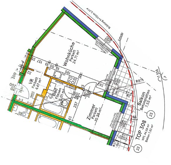 Ab April: Hoch hinaus | 2-Zimmer, Balkon, 9. Stock, Fußbodenheizung, Blick auf die Donaucity | FLO7 / / 1210 Wien / Bild 4