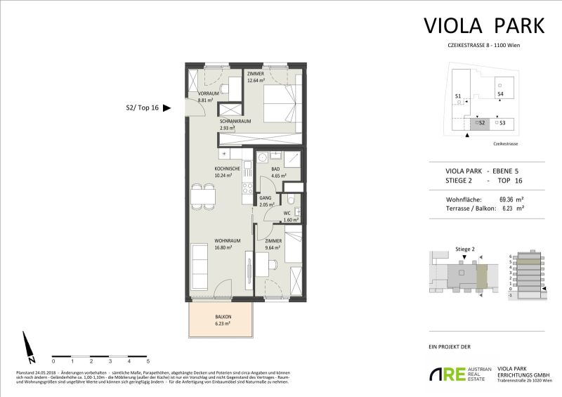Viola Park ? Ihre Wohlfhloase am Laaer Berg: 3-Zimmer-Wohnung mit Balkon /  / 1100 Wien, Favoriten / Bild 9