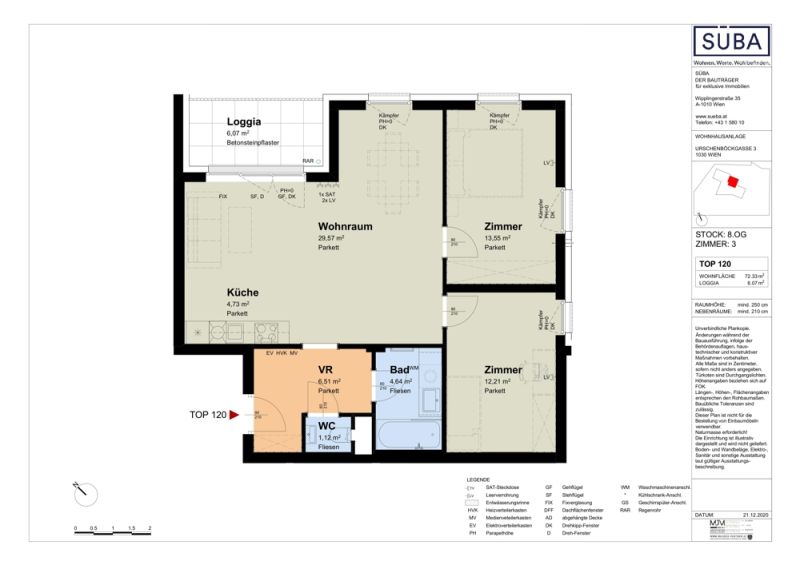 DACHGESCHOSSWOHNUNG MIT GER�UMIGEN WOHNZIMMER UND BALKON IN ZENTRALER LAGE - N�HE U3 /  / 1030&nbsp;Wien / Bild 1