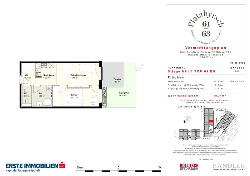 Sonnen im eigenen Garten: Entz�ckende 2-Zimmer-Wohnung in ruhiger Lage! /  / 1220&nbsp;Wien / Bild 1