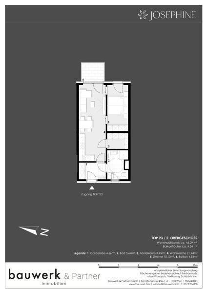 Erstklassige Vorsorgewohnung in hervorragender Lage -  2 Zimmer und optimaler Grundriss | JOSEPHINE /  / 1020 Wien / Bild 8