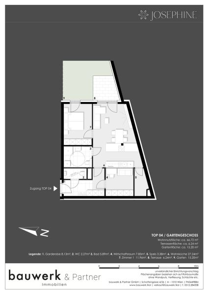 Atemberaubende Vorsorgewohnung mit Garten direkt am Grnen Prater | 2-Zimmer mit Garten und Terrasse /  / 1020 Wien / Bild 5