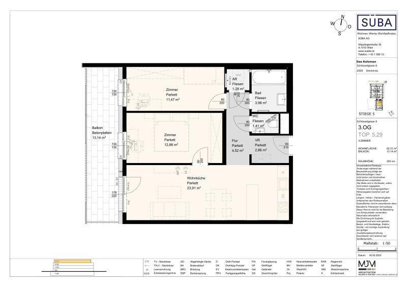 3-Zimmer-Wohnung mit Balkon ? komfortabel und gut angebunden - Stockerau /  / 2000 Stockerau / Bild 1