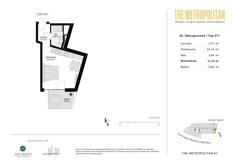 AB NOVEMBER: Luxurise 1-Zimmer-Wohnung mit optimaler Anbindung! PROVISIONSFREI! /  / 1100 Wien / Bild 1
