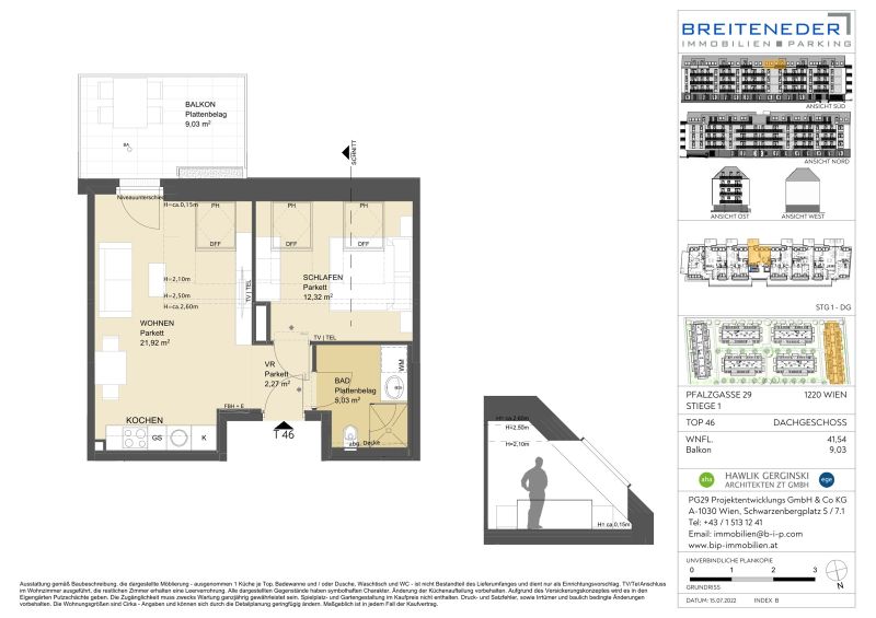 1 Monat Mietfrei! PFALZGASSE 29 - TRAUMHAFTER ERSTBEZUG IN RUHELAGE - 2-Zimmer-Wohnung mit Terrasse /  / 1220 Wien / Bild 8
