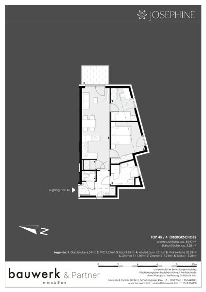 Helles 3-Zimmer-Apartment mit sonnigem Balkon | direkt am Grnen Prater | ausgezeichnete Anbindung /  / 1020 Wien / Bild 8