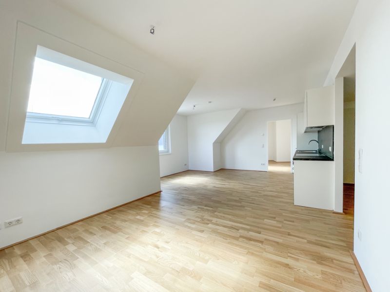 AB AUGUST: TRAUMHAFTE DACHGESCHOSS-WOHNUNG - OFFENE WOHNKCHE - BLICK IN DEN INNENHOF - TOP NEUBAU /  / 1220 Wien / Bild 6