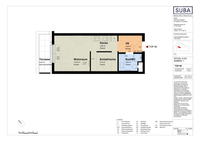 AB SOFORT: UBG3 - GEKHLTE 1-Zimmer-WOhnung mit Terrasse - NHE U3 /  / 1030 Wien / Bild 8