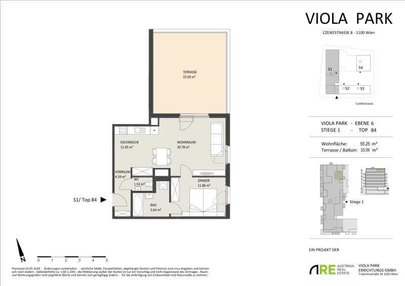 Penthouse Wohnung mit riesiger Terrasse im DG ! Viola Park ? Ihre Wohlf�hloase am Laaer Berg /  / 1100&nbsp;Wien, Favoriten / Bild 4