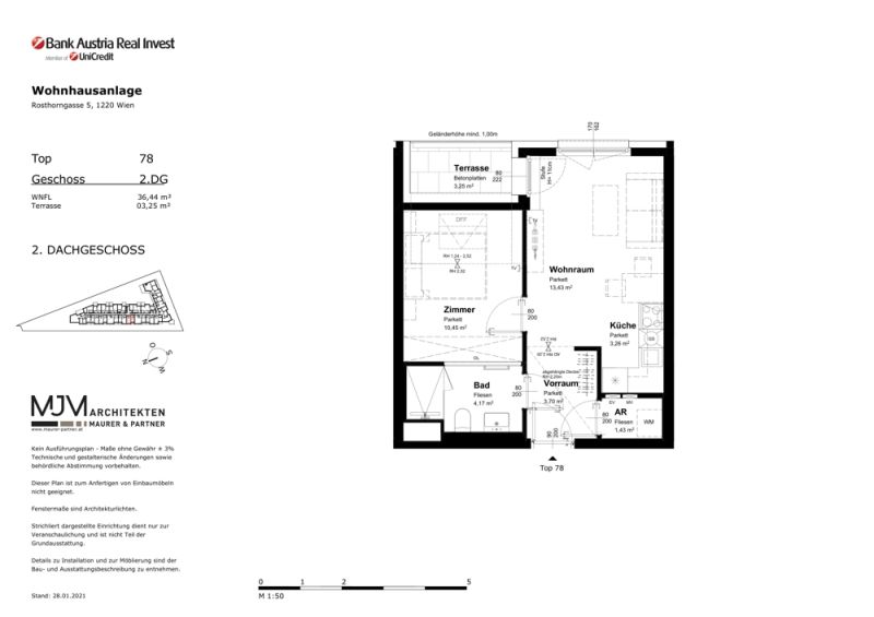 EsslingLiving -DACHGESCHOSSWOHNUNG - WESTSEITIG - BALKON - in Ruhelage /  / 1220&nbsp;Wien / Bild 1