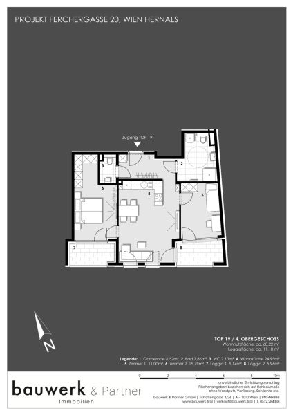 Wunderschne Vorsorgewohnung: 3 Zimmer mit Loggia vor beiden Schlafzimmer! ausgezeichneter Grundriss /  / 1170 Wien / Bild 9