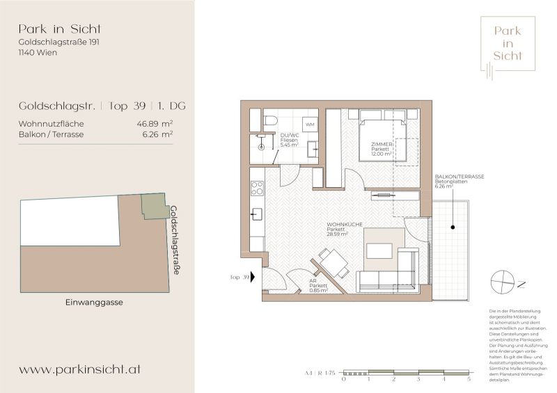 Ideale Vorsorge in traumhafter Lage: Moderne 2-Zimmer-Wohnung beim Matznerpark! /  / 1140 Wien / Bild 1