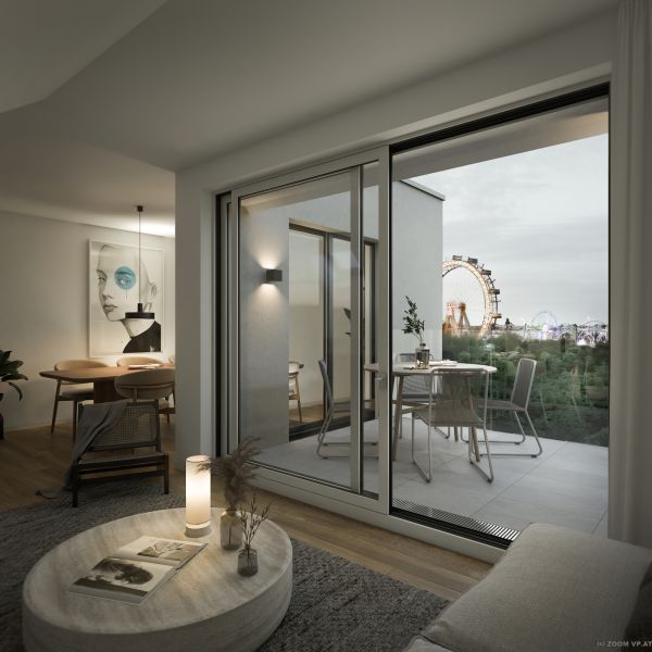 Moderne 3-Zimmer-Wohnung mit Balkon in einer ausgezeichneten Lage mit Blick auf den Grnen Prater