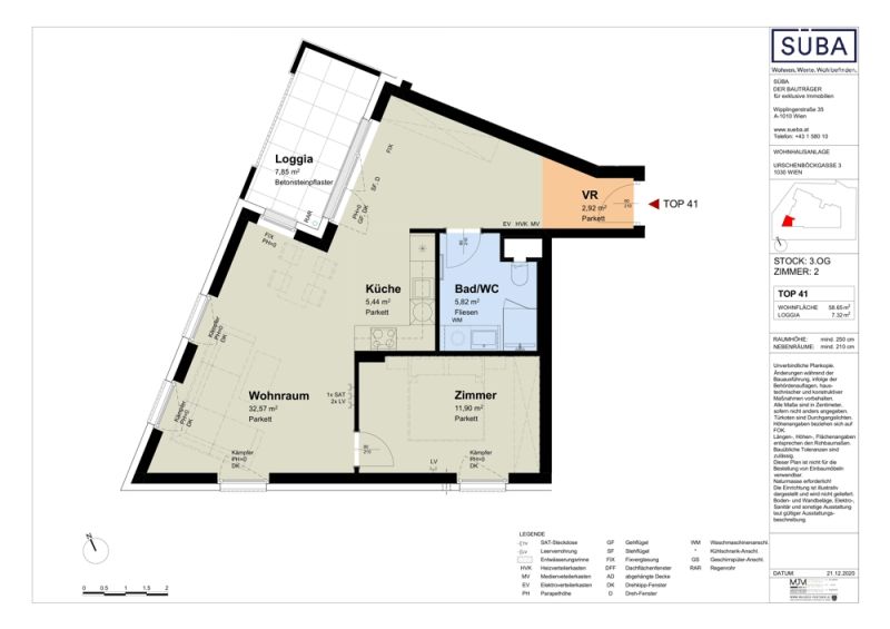 Ideal geschnittene 2-Zimmer-Wohnung mit Au�enfl�che - ZENTRALE LAGE MIT FU�BODENK�HLUNG /  / 1030&nbsp;Wien / Bild 1