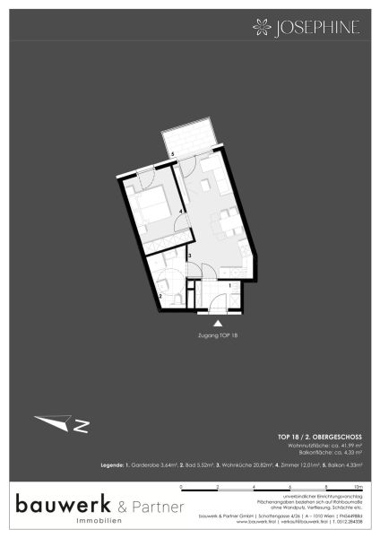 Traumhafte Vorsorgewohnung beim Grnen Prater: 2 Zimmer, Balkon und top Anbindung /  / 1020 Wien / Bild 4