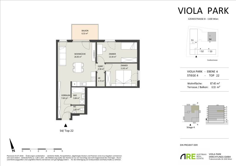 3-Zimmer-Wohnung mit Balkontraum - Viola Park ? Ihre Wohlf�hloase am Laaer Berg /  / 1100&nbsp;Wien, Favoriten / Bild 9