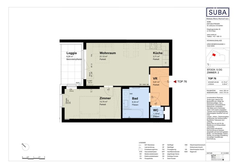 Ideale Neubauwohnung mit 2 Zimmern | Gekhlt | Mit Freiflche | Nhe U3 /  / 1030 Wien / Bild 9