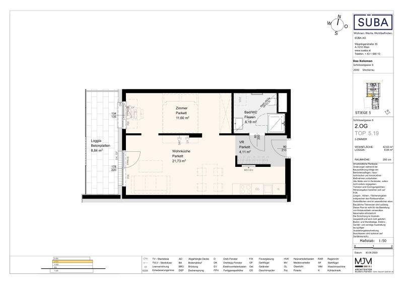 Modernes Wohnen in Stockerau 1,5-Zimmer I Ausgezeichnete Anbindung / / 2000 Stockerau / Bild 8