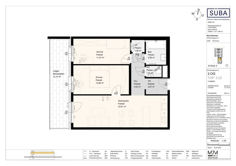 Hochwertige 3-Zimmer-Wohnung mit gerumiger Loggia /  / 2000 Stockerau / Bild 1