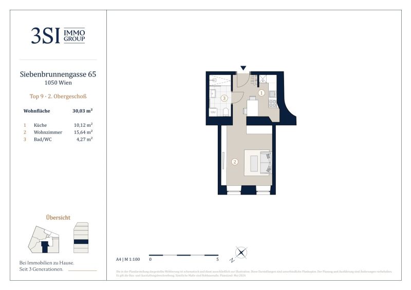 Perfektes City-Apartment: 1-Zimmer-Altbauwohnung in zentraler Lage - VIEVIENNE /  / 1050 Wien / Bild 6