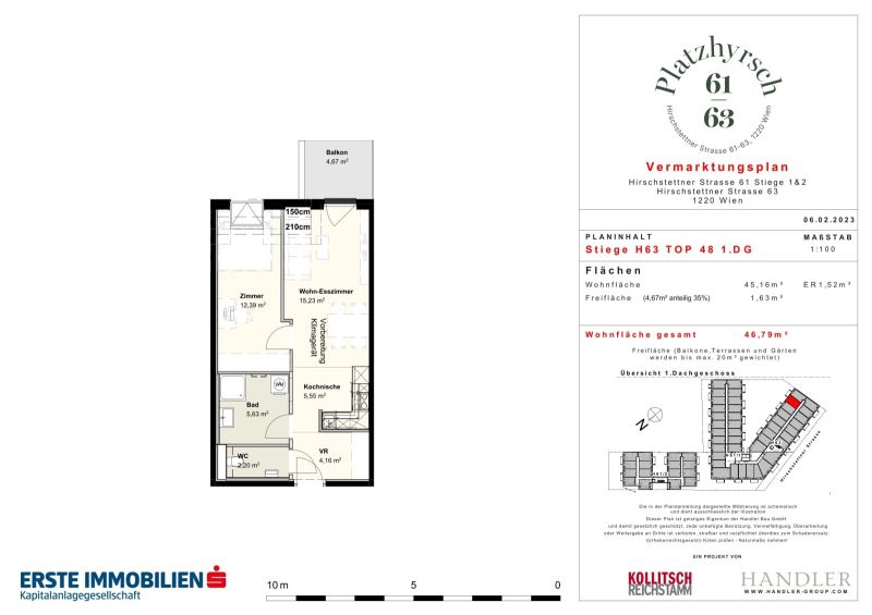 Platzhyrsch - 2-Zimmer-Wohnung mit Balkon und offenem Wohnbereich /  / 1220&nbsp;Wien / Bild 5