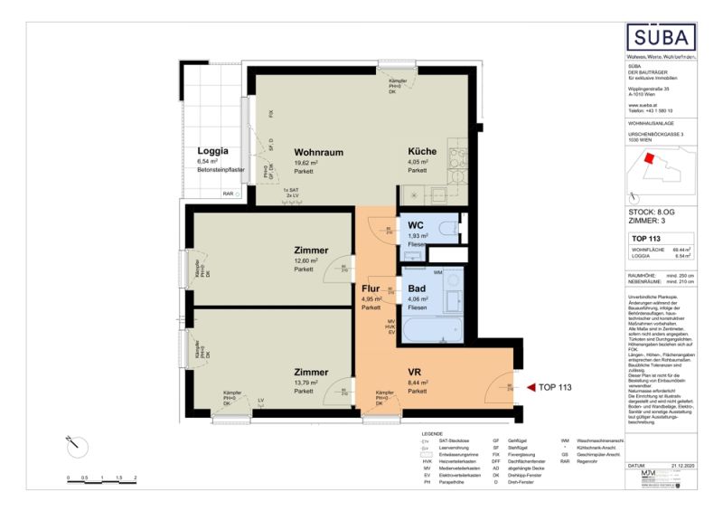 Hervorragend geschnittene 3-Zimmer-Wohnung mit Loggia in zentraler Stadtlage /  / 1030&nbsp;Wien / Bild 1