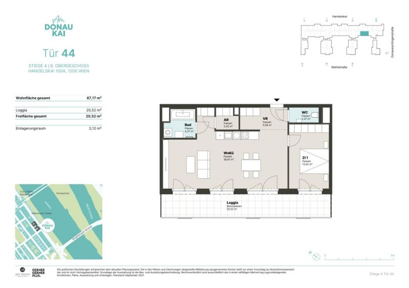 AB JUNI: Perfekt aufgeteilte 2-Zimmer Wohnung mit Kche, Abstellkammer, getrenntem WC und Balkon /  / 1200 Wien / Bild 4