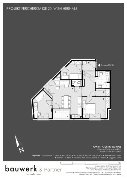 Wohnglck in Hernals: Erstbezug |Stilvolle 2-Zimmer-Wohnung mit sonniger Loggia | Tolle Anbindung /  / 1170 Wien / Bild 8