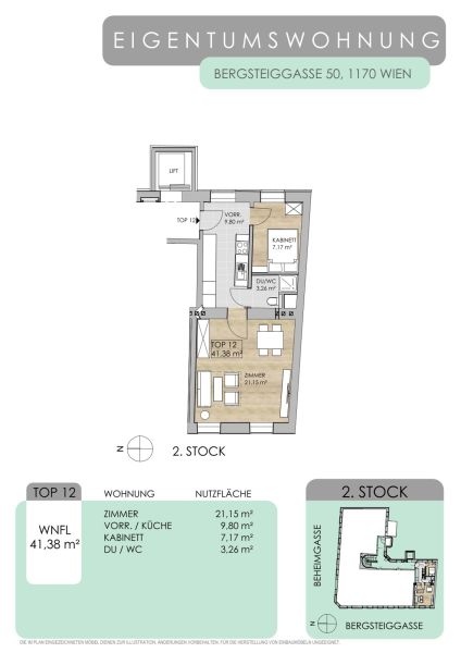 2-Zimmerwohnung im sanierten Altbau ? unbefristet vermietet, in bester Hernalser Lage nahe AKH /  / 1170 Wien, Hernals / Wien 17., Hern / Bild 1