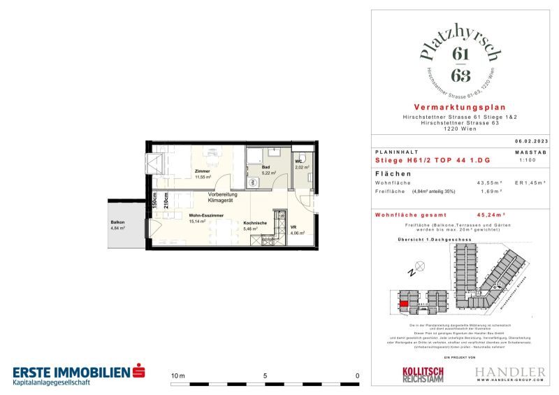 Im Platzhyrsch wohnen: Provisionsfreie 2-Zimmer-Wohnung mit Balkon! /  / 1220&nbsp;Wien / Bild 1