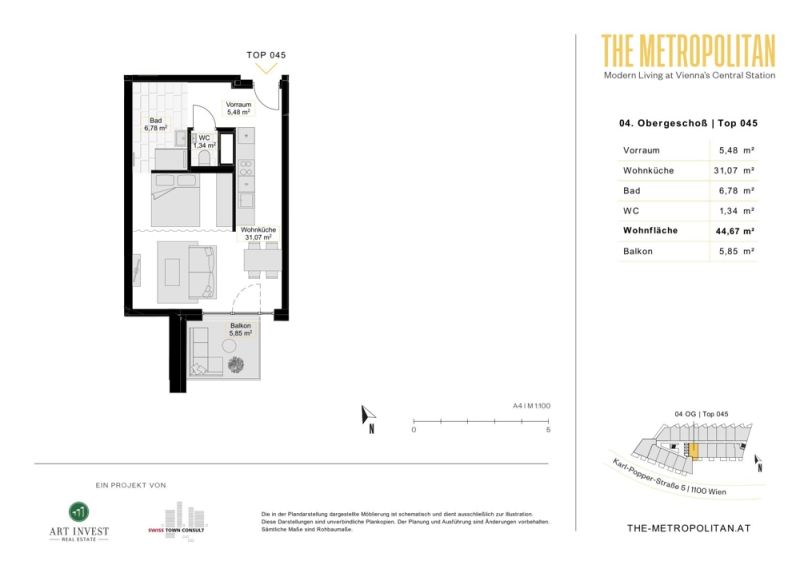 AB JNNER: Provisionsfreie Wohnung mit moderner Einbaukche, Fubodenheizung & -khlung & Balkon /  / 1100 Wien / Bild 6