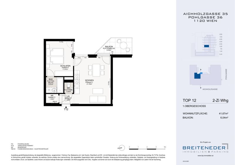 AICHHOLZGASSE - Ruhig gelegen und dennoch zentral ? Ihr neues Zuhause - 2-Zimmer-Wohnung mit Balkon /  / 1120&nbsp;Wien / Bild 8