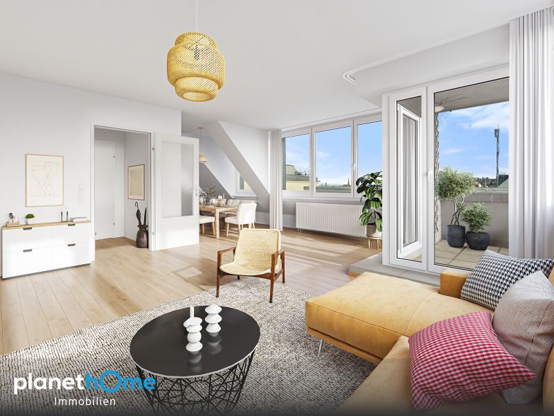 Maisonette-Dachgeschoss: Licht, Luft und viele tolle Gestaltungsmöglichkeiten / / 1050 Wien / Bild 0