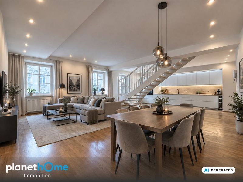 Gro�z�gige Dachgeschoss-Maisonette in begehrter Lage