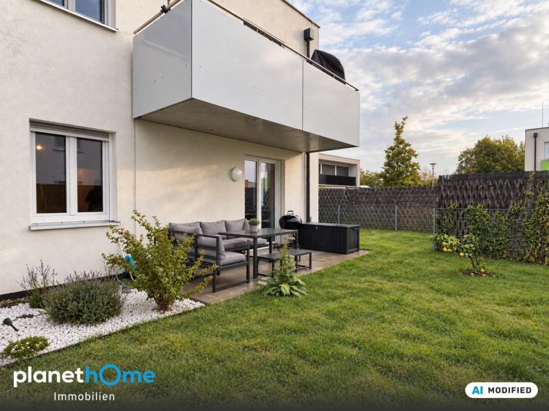 Vollausgestattete Garten-Wohnung mit Südterrasse und KFZ-Stellplatz - Neubau