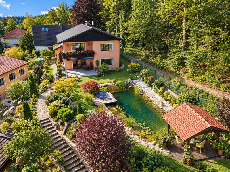 WOHNIDYLLE AM WIENERWALD ? TRAUMGARTEN MIT SCHWIMMTEICH & PAVILLON IN ABSOLUTER RUHELAGE /  / 3004&nbsp;Riederberg / Ollern-Riederberg / Bild 1