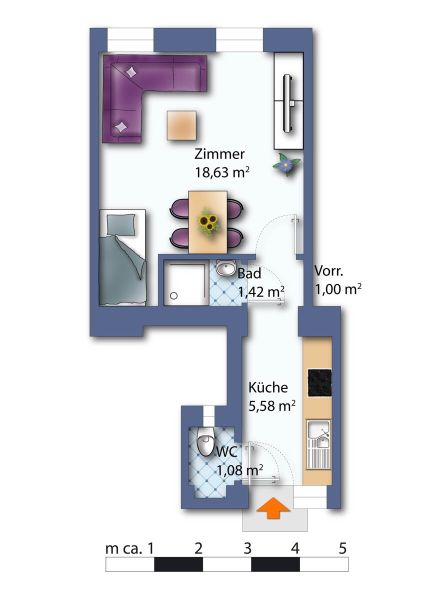 ALTBAU-GARCONNIERE IM HERZEN DES SERVITENVIERTELS ?IDEAL FR SINGLES, PAARE ODER ALS WIENER HOMEBASE /  / 1090 Wien, Alsergrund / Alsergrund / Bild 2