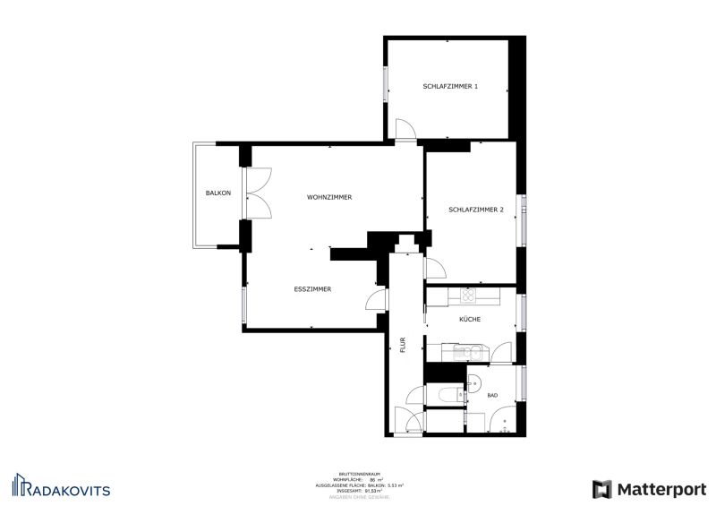 Sonnige Etagenwohnung mit Balkon und Parkplatz ! /  / 8047 Graz / Bild 9
